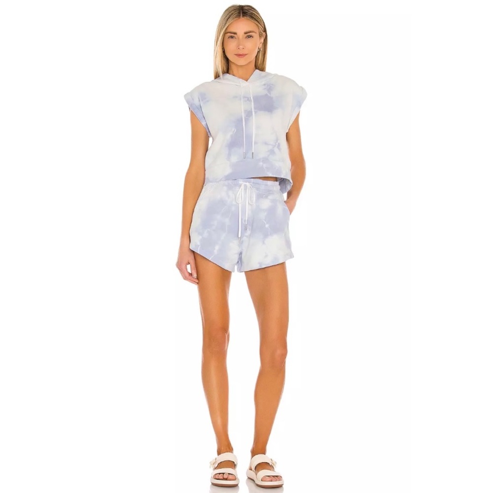 Jonathan Simkhai Skye Tie Dye Taryn Hoodie Sweatshirt Evie Short Set Size Large